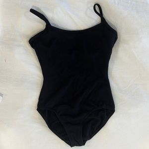 NWT Bloch Womens Low Back Tank Bodysuit Leotard Ballet Dance | Black | Small